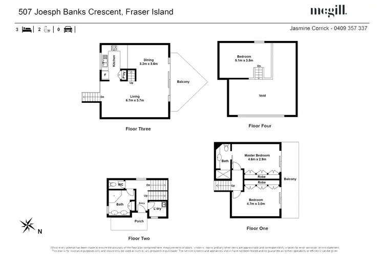 Floorplan of Homely villa listing, 507 Joseph Banks Crescent, Fraser Island QLD 4581