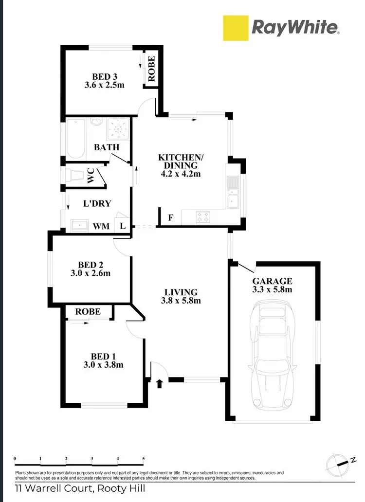 Floorplan of Homely house listing, 11 Warrell Court, Rooty Hill NSW 2766