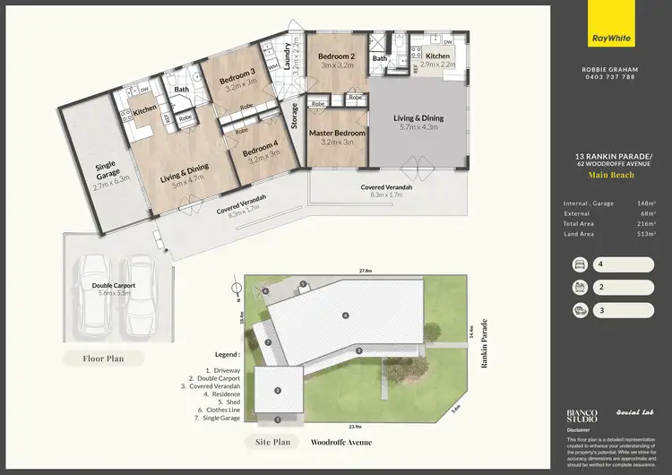 Floorplan of Homely house listing, 13 Rankin Parade, Main Beach QLD 4217