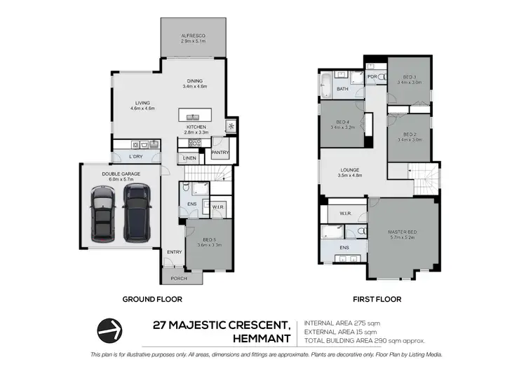 Floorplan of Homely house listing, 27 Majestic Crescent, Hemmant QLD 4174
