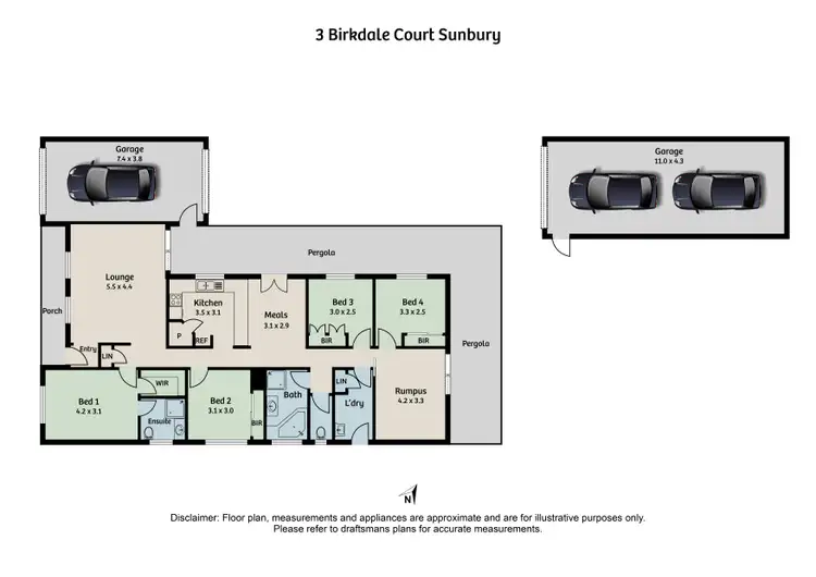 Floorplan of Homely house listing, 3 Birkdale Court, Sunbury VIC 3429