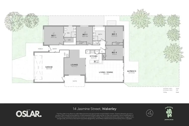Floorplan of Homely house listing, 14 Jasmine Street, Wakerley QLD 4154