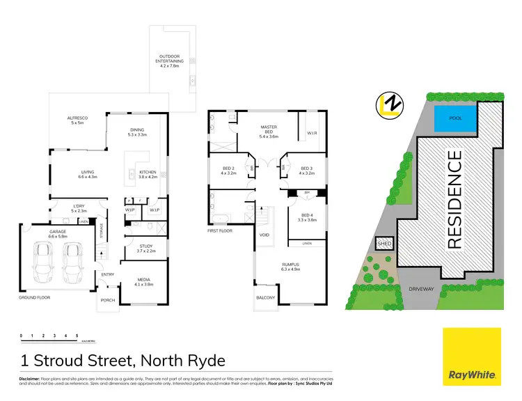 Floorplan of Homely house listing, 1 Stroud Street, North Ryde NSW 2113