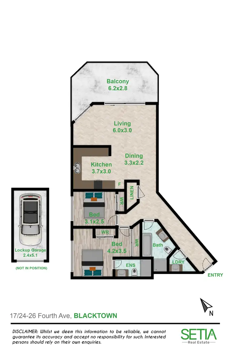 Floorplan of Homely apartment listing, 17/24-26 Fourth Avenue, Blacktown NSW 2148