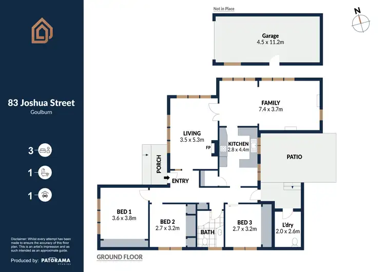 Floorplan of Homely house listing, 83 Joshua St, Goulburn NSW 2580
