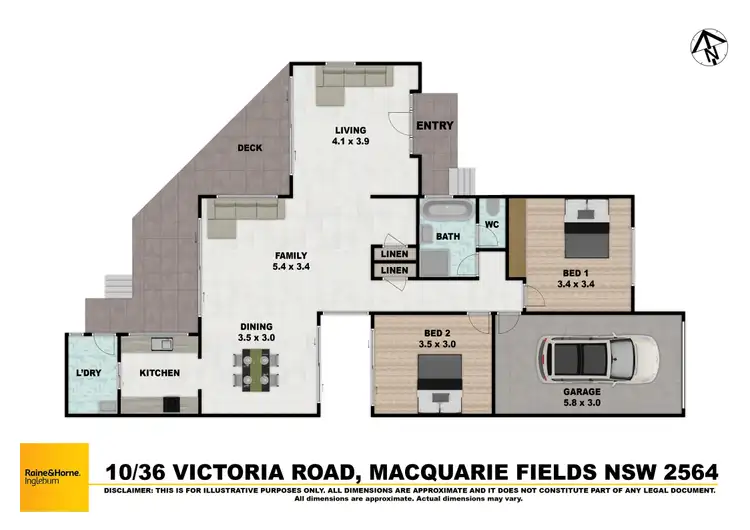 Floorplan of Homely villa listing, 10/36 Victoria Road, Macquarie Fields NSW 2564