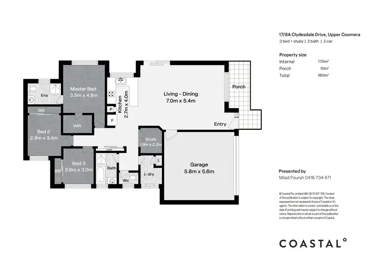 Floorplan of Homely townhouse listing, 17/8A Clydesdale Drive, Upper Coomera QLD 4209
