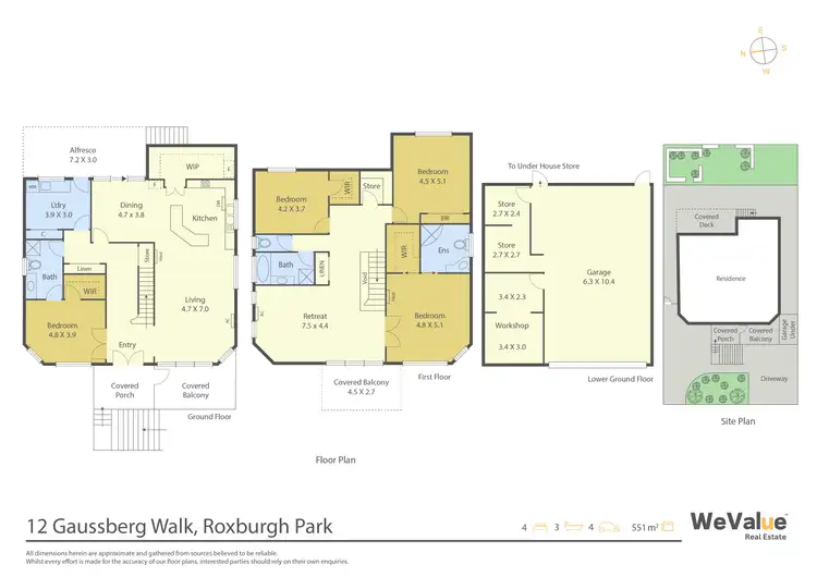 Floorplan of Homely house listing, 12 Gaussberg Walk, Roxburgh Park VIC 3064