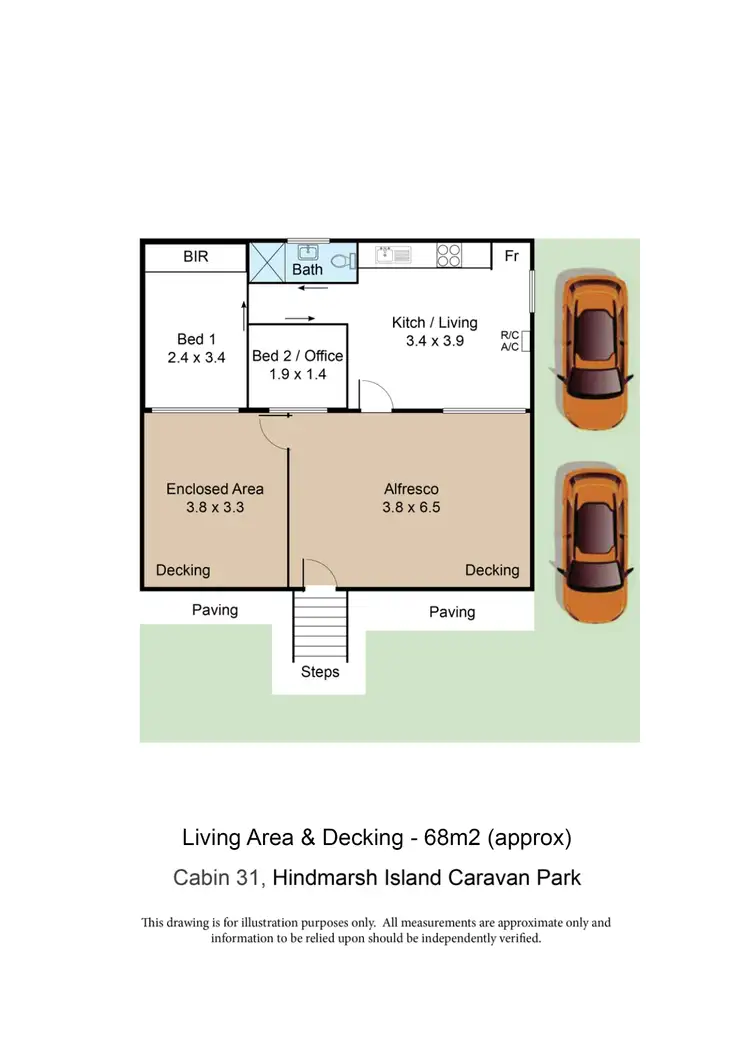 Floorplan of Homely house listing, Cabin 31/4 Madsen Street, Hindmarsh Island SA 5214