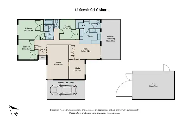Floorplan of Homely house listing, 15 Scenic Court, Gisborne VIC 3437