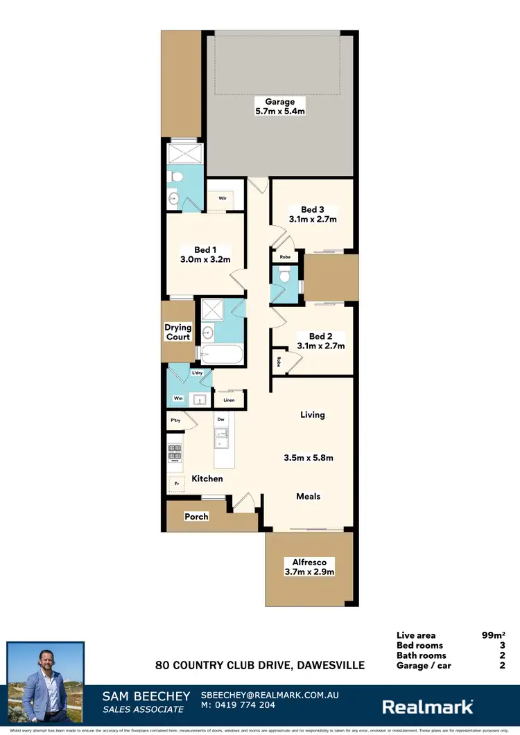 Floorplan of Homely house listing, 80 Country Club Drive, Dawesville WA 6211