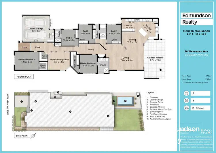 Floorplan of Homely house listing, 26 Westward Way, Coomera Waters QLD 4209