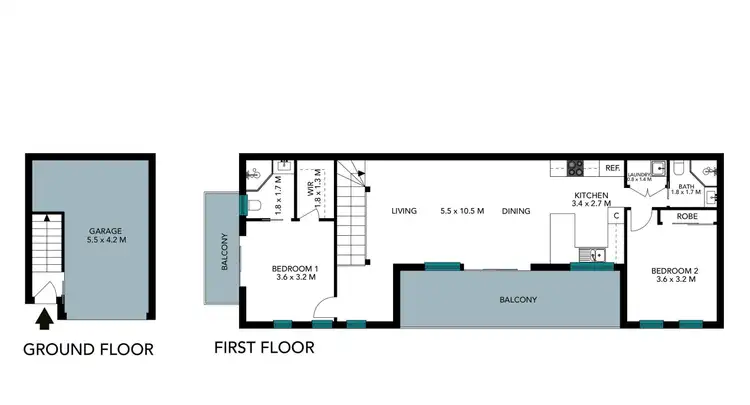 Floorplan of Homely unit listing, 2 Sterling Lane, Oran Park NSW 2570