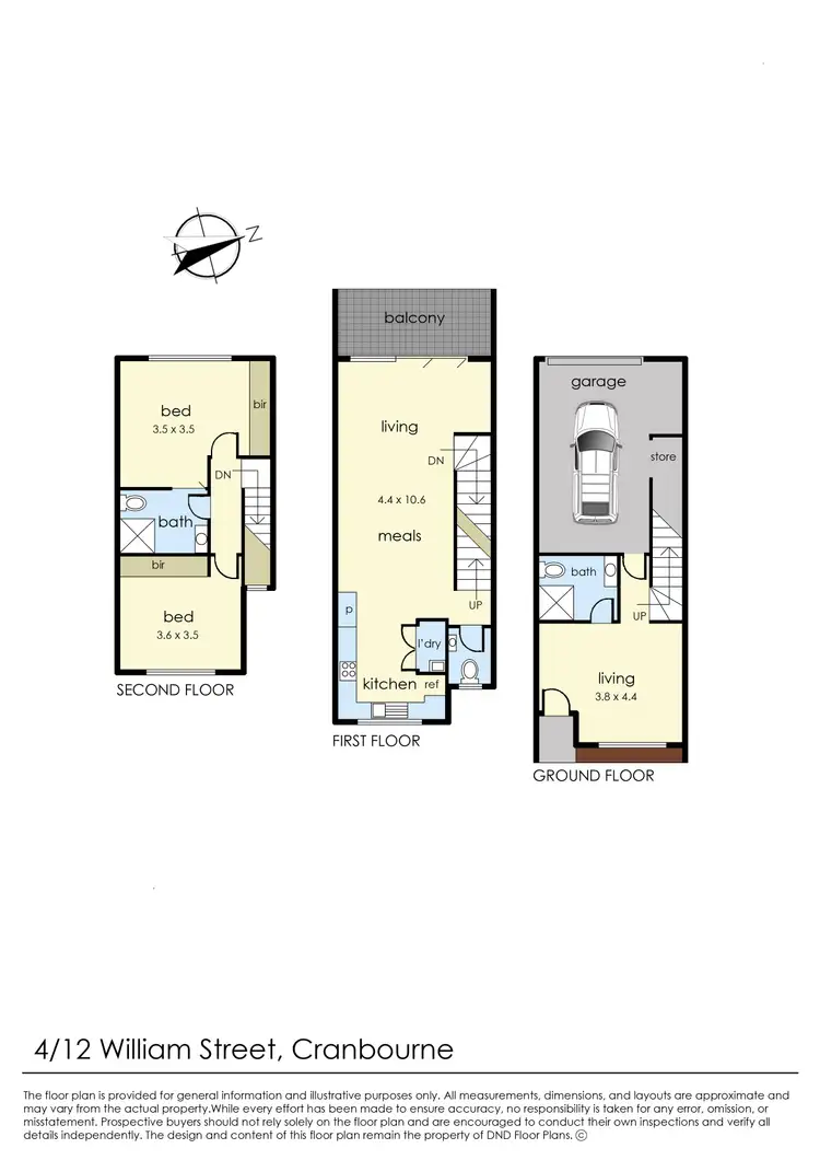 Floorplan of Homely townhouse listing, 4/12 William Street, Cranbourne VIC 3977