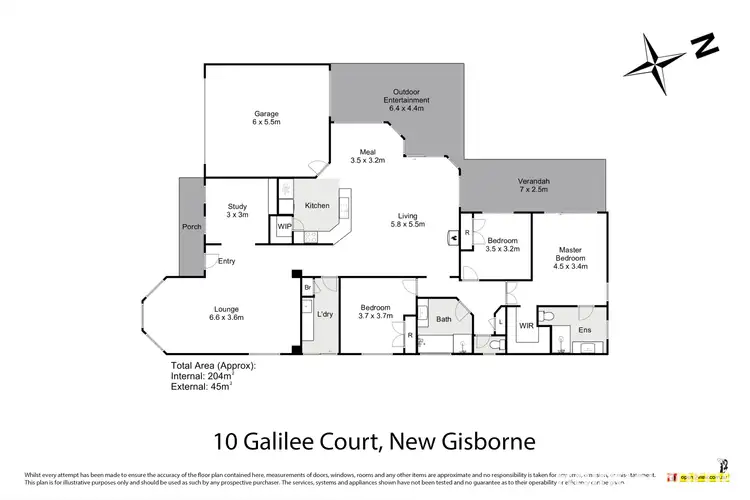 Floorplan of Homely house listing, 10 Galilee Court, New Gisborne VIC 3438
