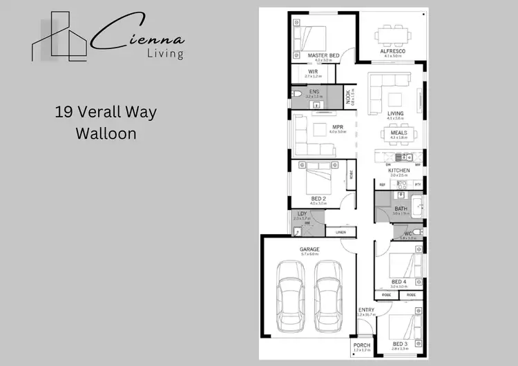 Floorplan of Homely house listing, 19 Verrall Way, Walloon QLD 4306