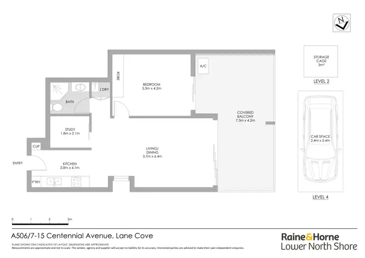 Floorplan of Homely apartment listing, 506A/7-13 Centennial Avenue, Lane Cove NSW 2066