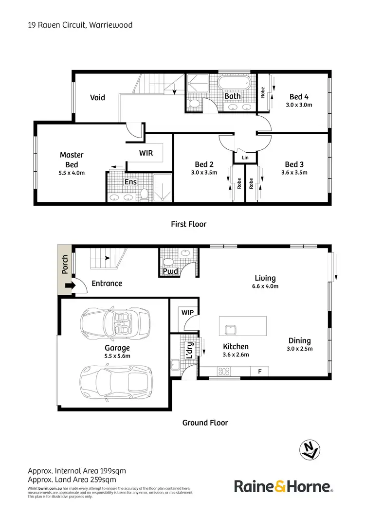 Floorplan of Homely house listing, 19 Raven Circuit, Warriewood NSW 2102