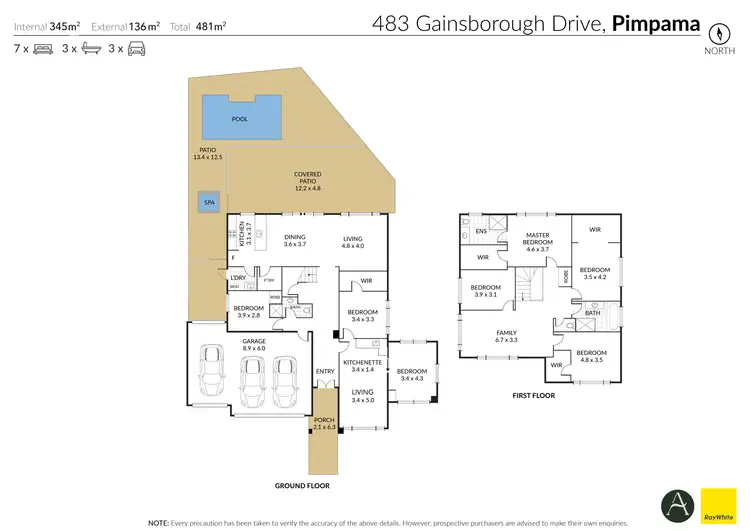 Floorplan of Homely house listing, 483 Gainsborough Drive, Pimpama QLD 4209