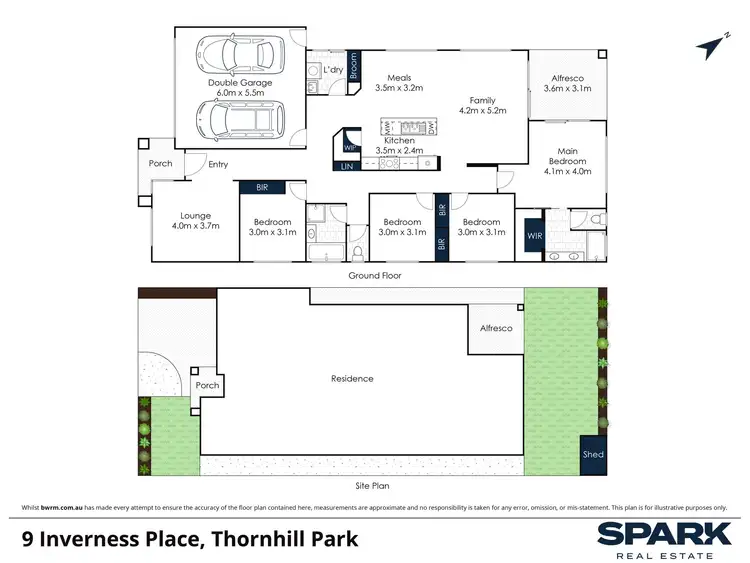 Floorplan of Homely house listing, 9 Inverness Place, Thornhill Park VIC 3335