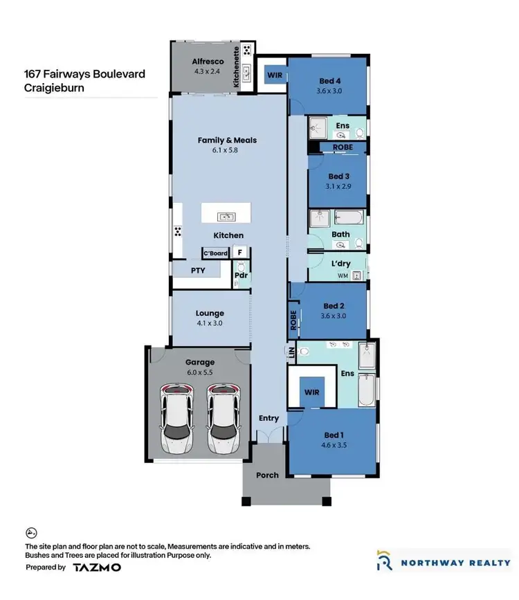 Floorplan of Homely house listing, 167 Fairways Boulevard, Craigieburn VIC 3064