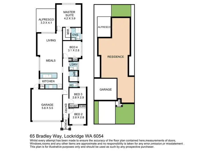 Floorplan of Homely house listing, 65 Bradley Way, Lockridge WA 6054