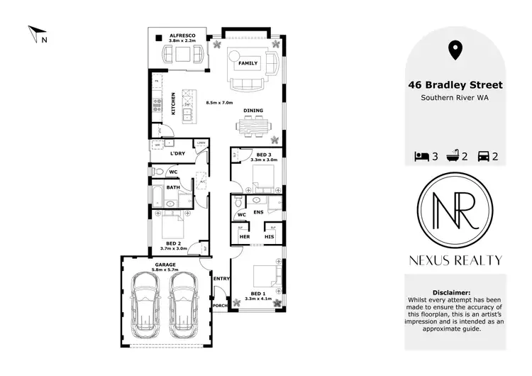 Floorplan of Homely house listing, 46 Bradley Street, Southern River WA 6110
