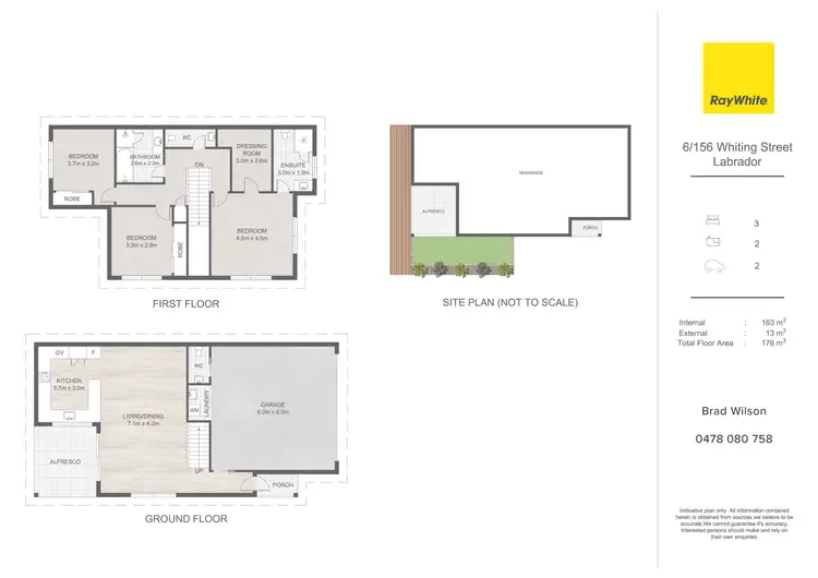 Floorplan of Homely townhouse listing, 6/156 Whiting Street, Labrador QLD 4215