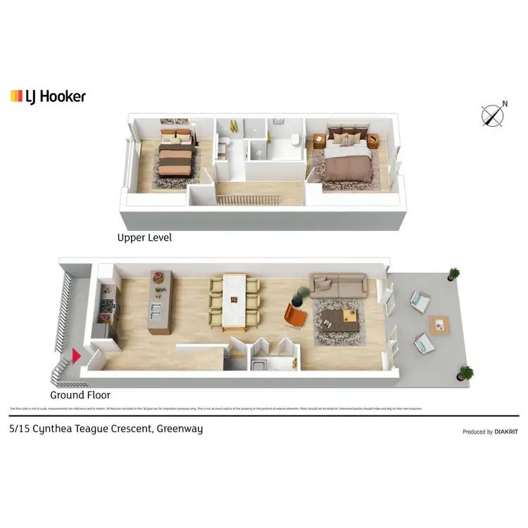 Floorplan of Homely townhouse listing, 5/15 Cynthea Teague Crescent, Greenway ACT 2900