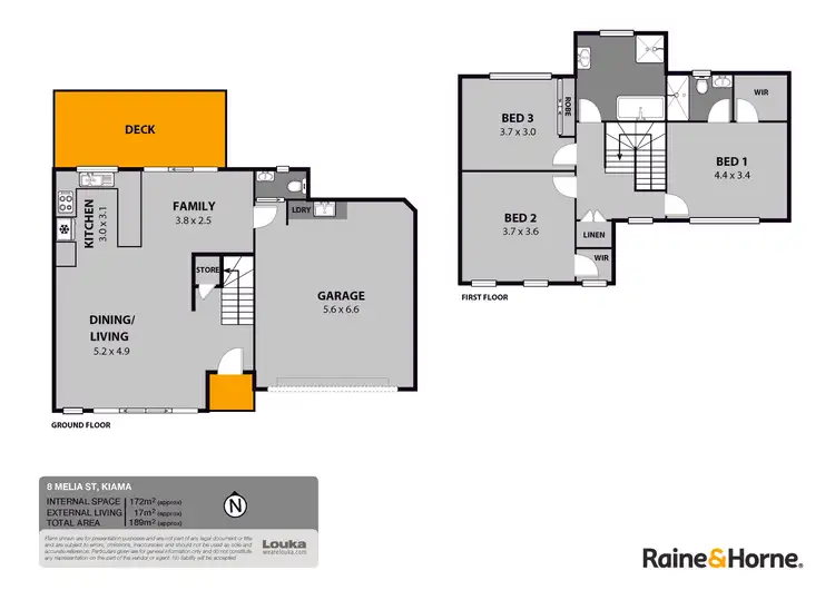 Floorplan of Homely townhouse listing, 8 Melia Street, Kiama NSW 2533