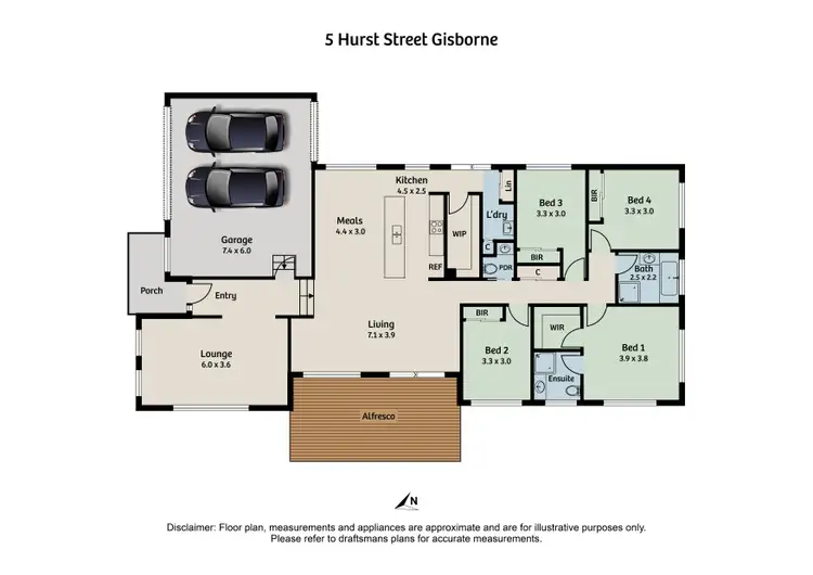 Floorplan of Homely house listing, 5 Hurst Street, Gisborne VIC 3437