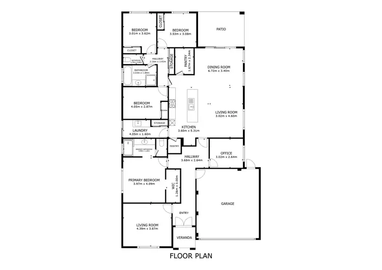 Floorplan of Homely house listing, 6 Firebrace Elbow, Canning Vale WA 6155