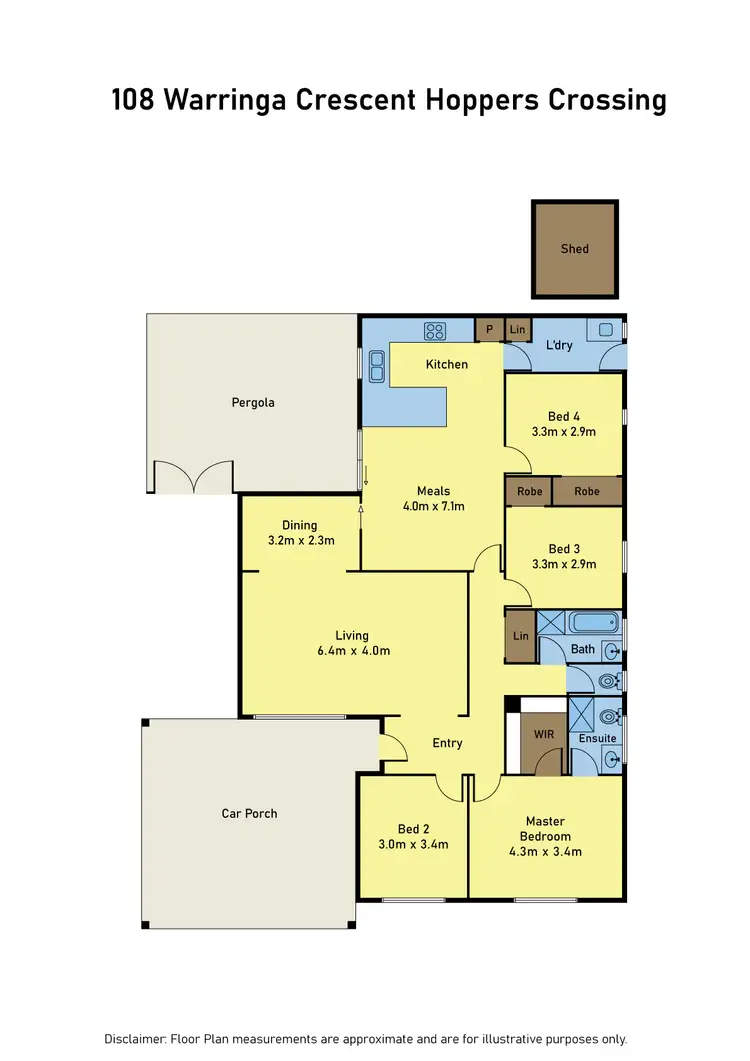 Floorplan of Homely house listing, 108 Warringa Crescent, Hoppers Crossing VIC 3029