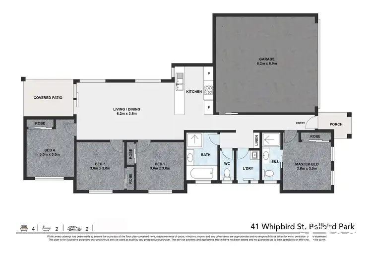 Floorplan of Homely house listing, 41 Whipbird Street, Bellbird Park QLD 4300