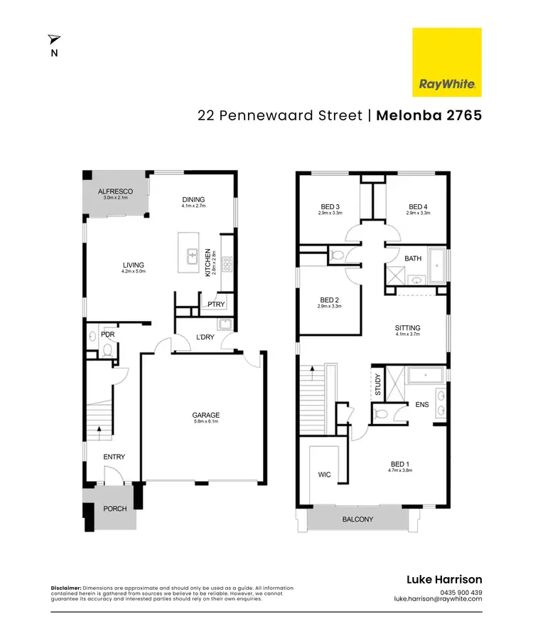 Floorplan of Homely house listing, 22 Pennewaard Street (Melonba), Marsden Park NSW 2765