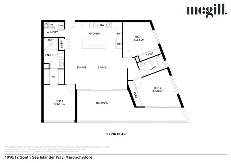 Floorplan of Homely apartment listing, 1010/12 South Sea Islander Way, Maroochydore QLD 4558