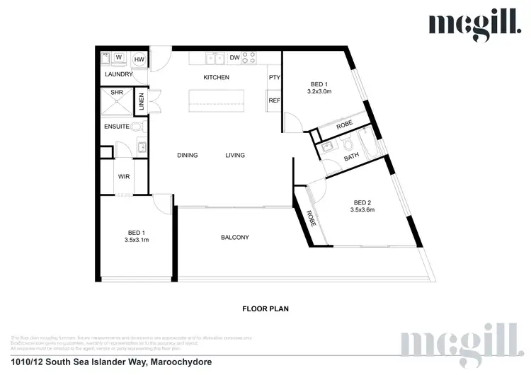 Floorplan of Homely apartment listing, 1010/12 South Sea Islander Way, Maroochydore QLD 4558