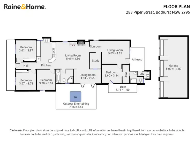 Floorplan of Homely house listing, 283 Piper Street, Bathurst NSW 2795