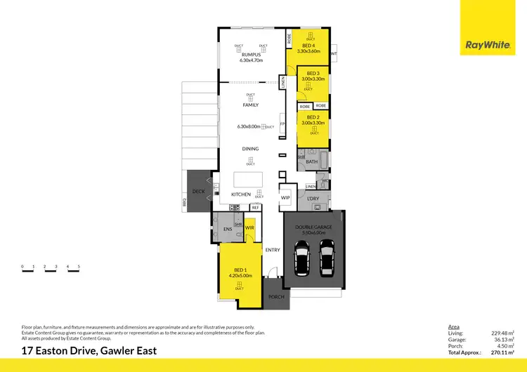 Floorplan of Homely house listing, 17 Easton Drive, Gawler East SA 5118