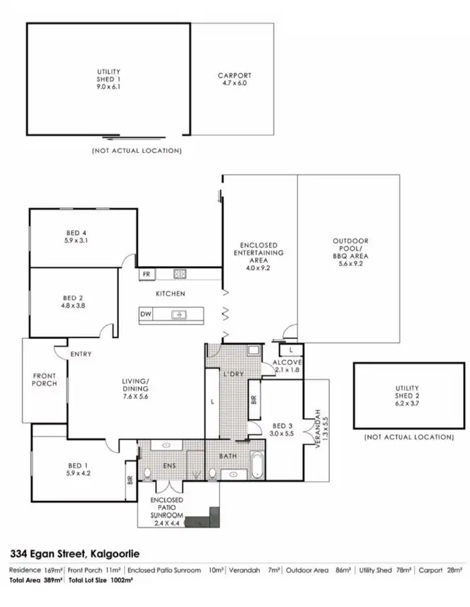 Floorplan of Homely house listing, 334 Egan Street, Kalgoorlie WA 6430