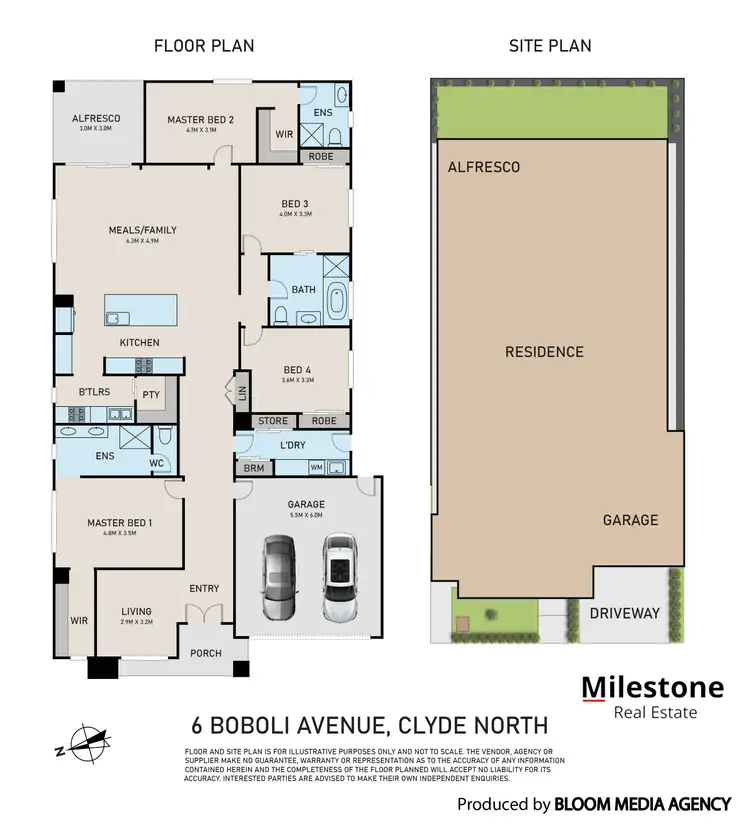 Floorplan of Homely house listing, 6 Boboli Avenue, Clyde North VIC 3978