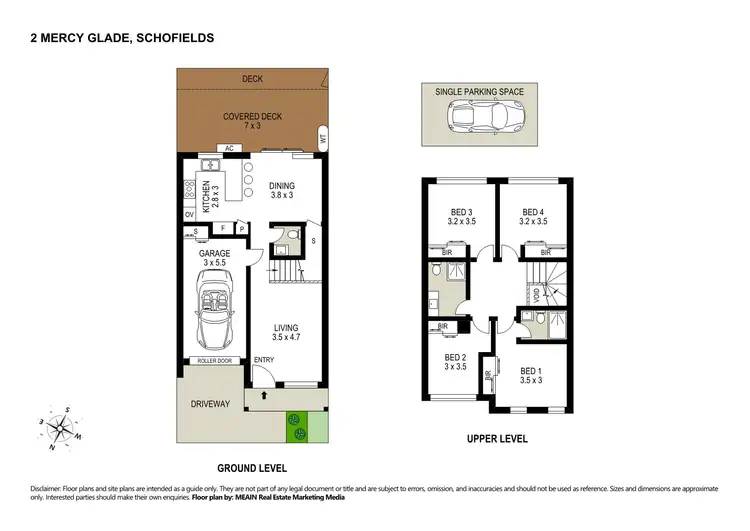 Floorplan of Homely townhouse listing, 2 Mercy Glade, Schofields NSW 2762