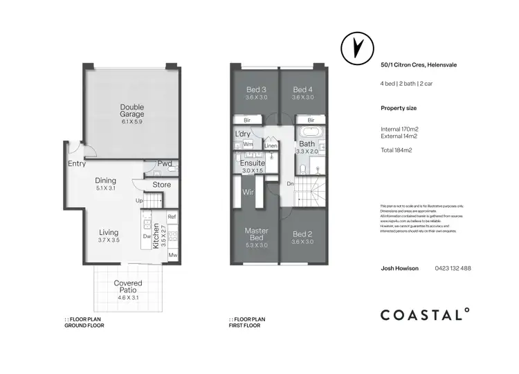 Floorplan of Homely townhouse listing, 50/1 Citron Crescent, Helensvale QLD 4212