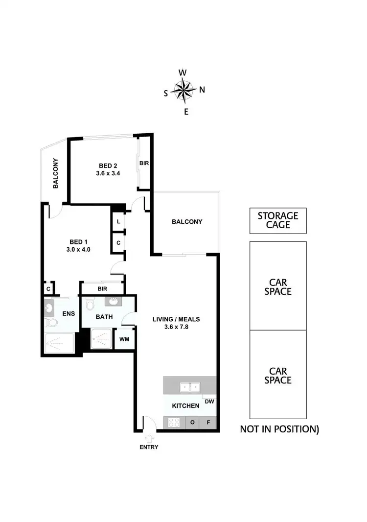 Floorplan of Homely apartment listing, 1108/443 Upper Heidelberg Road, Ivanhoe VIC 3079