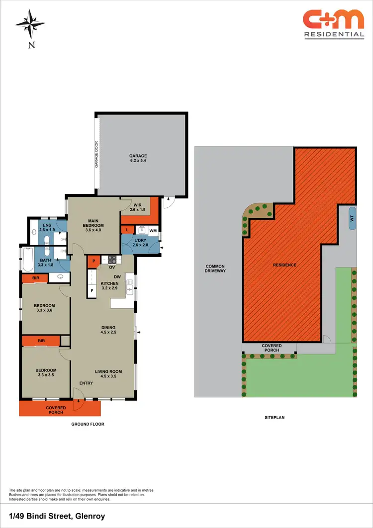 Floorplan of Homely townhouse listing, 1/49 Bindi Street, Glenroy VIC 3046