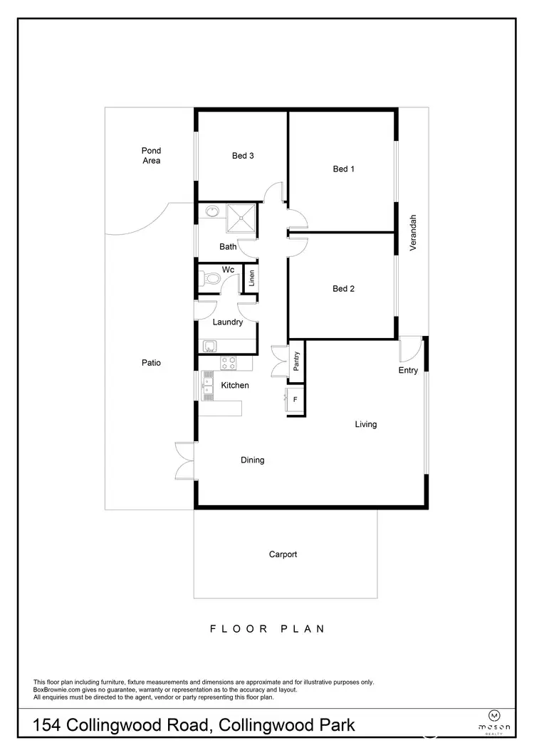 Floorplan of Homely house listing, 154 Collingwood Road, Collingwood Park WA 6330
