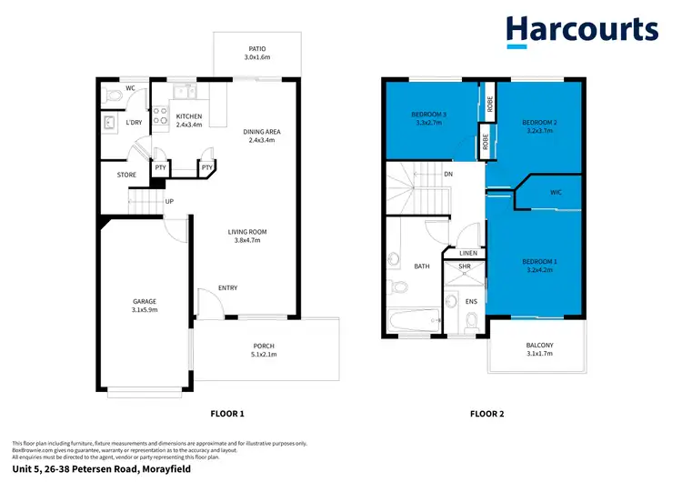 Floorplan of Homely townhouse listing, 5/26-38 Petersen Road, Morayfield QLD 4506
