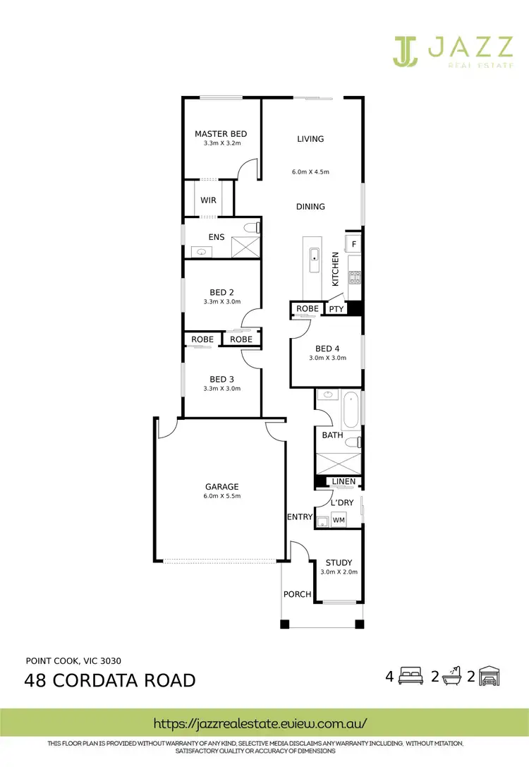 Floorplan of Homely house listing, 48 Cordata Road, Point Cook VIC 3030