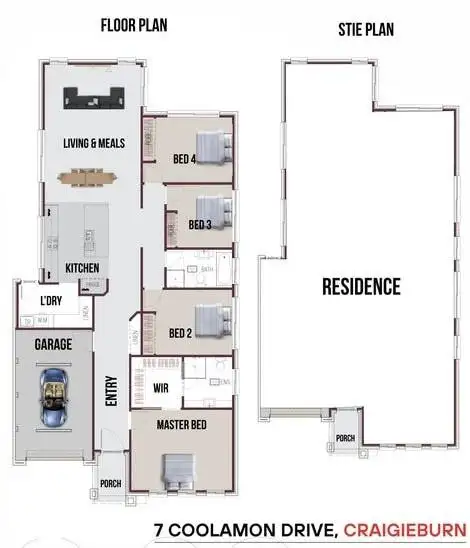 Floorplan of Homely house listing, 7 Coolamon Drive, Craigieburn VIC 3064