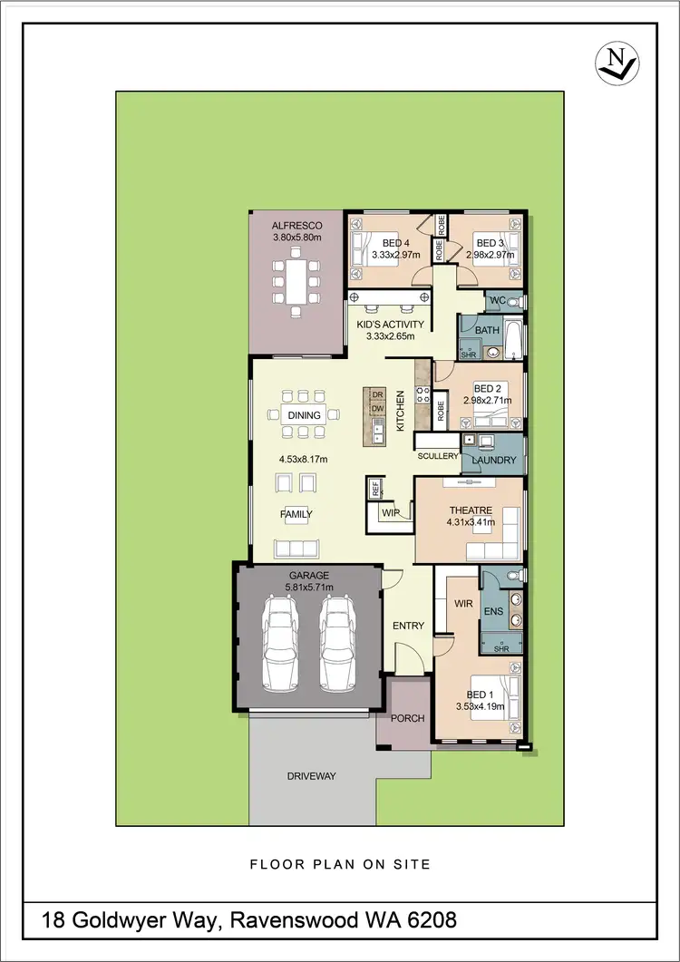 Floorplan of Homely house listing, 18 Goldwyer Way, Ravenswood WA 6208